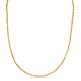 Silver Plated 3.2mm Diamond-Cut Franco Chain (24 Inches)