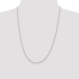 Sterling Silver Figaro Anchor Chain Necklace 1.75mm
