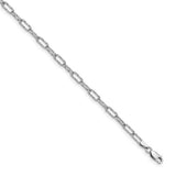 10" Solid Sterling Silver Paperclip Anklet Bracelet – Diamond Cut Finish