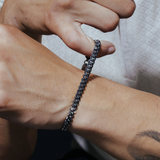 Black Sterling Silver Miami Cuban Bracelet 6.3mm | 8.75"