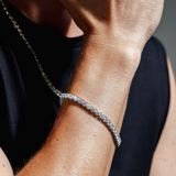 Sterling Silver 5mm CZ Tennis Bracelet | Rhodium Plated | 8"