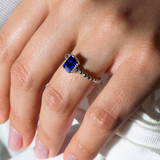 Sterling Silver September Birthstone Ring - Sapphire CZ Solitaire, Size 7