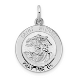 Sterling Silver Saint Michael Medal Pendant