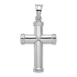 Sterling Silver Rhodium Plated Cross