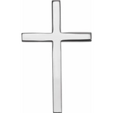 Sterling Silver Cross Pendant - 17.4x11.1mm Religious Charm