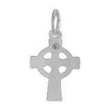 Sterling Silver Rhodium Celtic Cross Pendant | 925 Charm