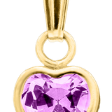Children's 14K Gold February CZ Heart Pendant | GP25202