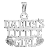 "Daddy's Little Girl" Sterling Silver Children's Pendant Charm