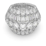 Swarovski Hyperbola Mixed Cut Cocktail Ring - Rhodium Plated 5610735 60
