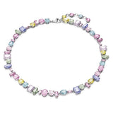 Swarovski Gema Mixed Cuts Necklace - Multicolored Rhodium Plated 5656397