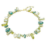 Swarovski Gema Mixed Cuts Necklace - Green Gold-Tone Plated 5657388