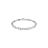 Swarovski Matrix Tennis Bracelet Rhodium Plated Round Cut