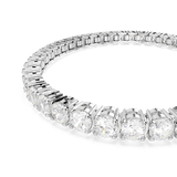 Swarovski Matrix Tennis Bracelet Rhodium Plated Round Cut