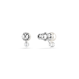Swarovski Matrix Pearl Stud Earrings - Rhodium Plated Daily Glow
