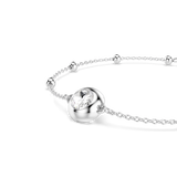 White Rhodium Plated Round Cut Una Angelic Bracelet | Fashion Jewelry