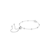 White Rhodium Plated Round Cut Una Angelic Bracelet | Fashion Jewelry
