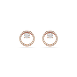 Swarovski Constella Rose Gold Stud Earrings - Everyday Solitaire Sparkle