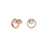 Swarovski Constella Rose Gold Stud Earrings - Everyday Solitaire Sparkle
