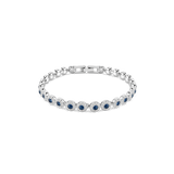 Swarovski Una Angelic Blue Tennis Bracelet | Rhodium Round Cut