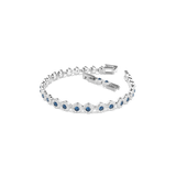 Swarovski Una Angelic Blue Tennis Bracelet | Rhodium Round Cut