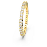 Matrix Vittore ring Round cut, White, 18K gold plated 52-6
