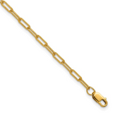 14K Gold Filled 2.5mm Flat Paperclip Bracelet | 6.5" + 1" Ext