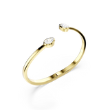 Swarovski Imber Bangle | Gold-Tone Plated White Mixed Cuts