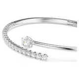 Swarovski Matrix Bangle: Fluid Rhodium-Plated Open Design (5753571)