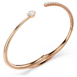 Swarovski 5763819 Matrix Bangle | White Crystal Rose Gold Bracelet