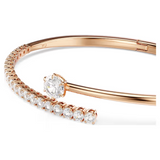 Swarovski 5763819 Matrix Bangle | White Crystal Rose Gold Bracelet