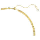 Swarovski Matrix Y Necklace White Round Cut Gold Finish 5750601