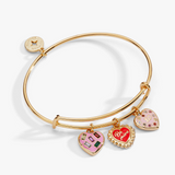 Alex and Ani Sweet Shop "Be Mine" Heart Multi Charm Bangle