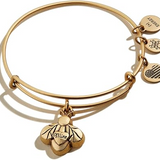 Alex and Ani Bee Mine Expandable Wire Bangle, Rafaelian Gold