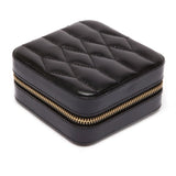 Ivory Caroline Zip Travel Case | Jewelry & Watch Organizer | Black