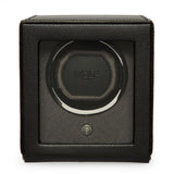 Black Cub Single Watch Winder with Cover Box | Automatic Watch Winder