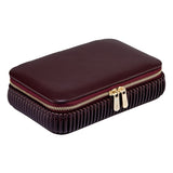 Vegan Bordeaux Bella Zip Case | Jewelry & Watch Organizer