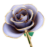 Sweet Lilac Rose Hand-Dipped in 24K Gold | Everlasting Gift