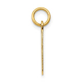 14k Small Elongated Number 10 Charm LES10