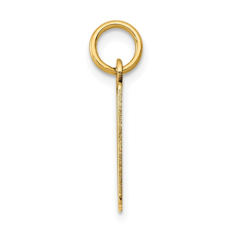 14k Small Elongated Number 10 Charm LES10
