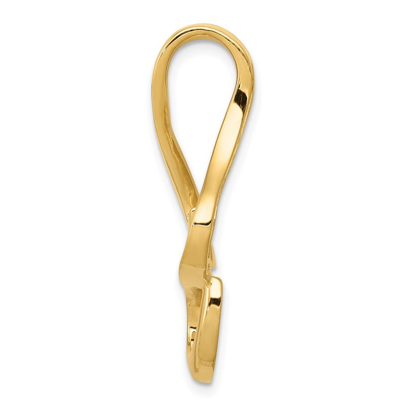 14k Polished Slide Fits up to 10mm Regular/Fancy/Reversible Omega SL299