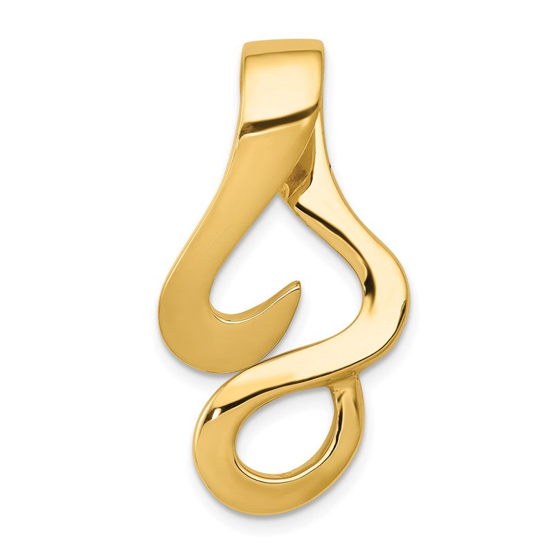 14k Polished Slide Fits up to 10mm Regular/Fancy/Reversible Omega SL299