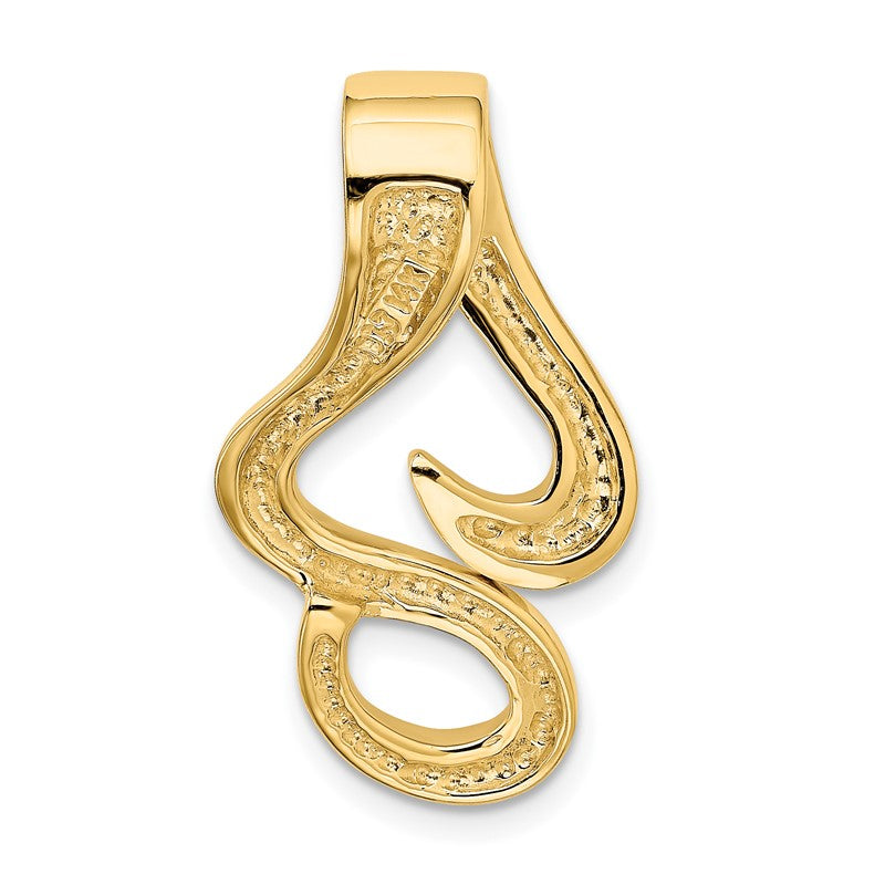 14k Polished Slide Fits up to 10mm Regular/Fancy/Reversible Omega SL299