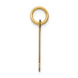 14k Small Elongated Number 21 Charm LES21