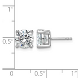 14K White Gold 3ctw Lab-Grown Diamond Stud Earrings