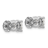 14K White Gold 3ctw Lab-Grown Diamond Stud Earrings