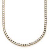 14K Yellow Gold 9ctw Lab-Grown Diamond Tennis Necklace | 18"