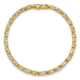 14k Yellow Gold 7.35ctw Multi-Shape Lab Diamond Tennis Bracelet - 7"