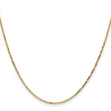 14k Yellow Gold 1.4mm Diamond-Cut Cable Chain