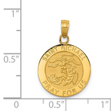 14k Yellow Gold St. Michael Pendant Charm