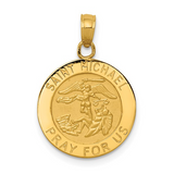 14k Yellow Gold St. Michael Pendant Charm